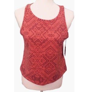 MOSSIMO Womens Juniors Coral Pink Geometric Tribal BOHO Print Tank Top Size XL